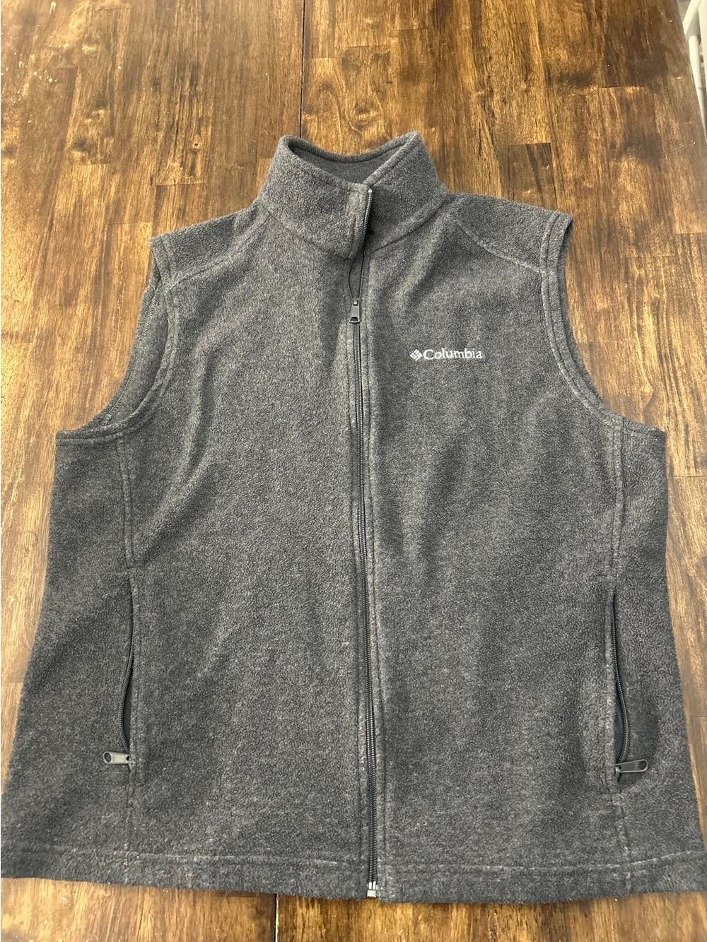 Columbia Men's Dark Gray Full-Zip Fleece Vest
